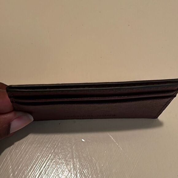 Michael Kors Credit Card And ID Holder Dark Burgundy Leather Classy Minimalist - Picture 3 of 9